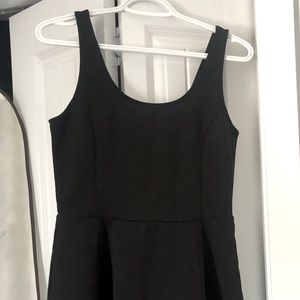 H&M black fit and flare summer dress